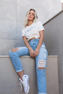 T-SHIRT: Flowers - OFF WHITE