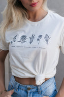 T-SHIRT: Flowers - OFF WHITE