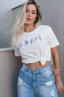 T-SHIRT: Flowers - OFF WHITE